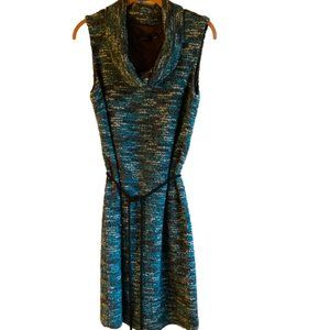 Laudrew Boucle Knit Cowl Neck Sleeveless Sweater Dress, sz. 8